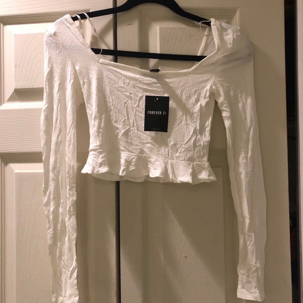 White crop top